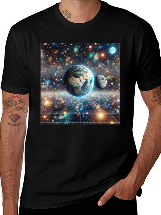 Earth and Moon Galaxy T-Shirt