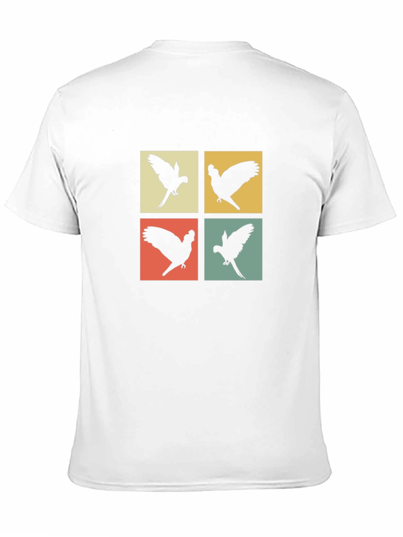Retro Parrot Silhouette T-Shirt - Unique Bird Lover Tee