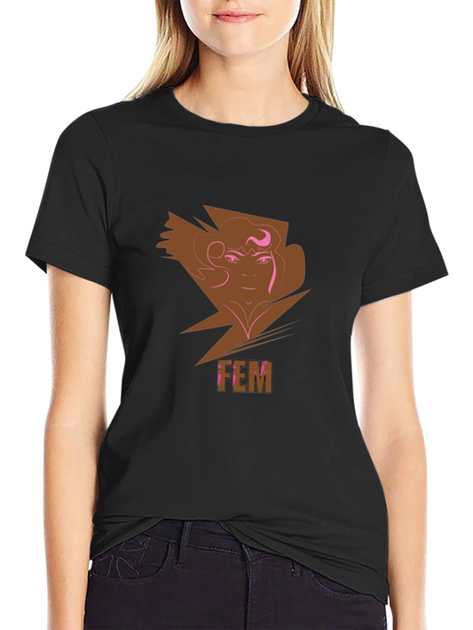 FEM Graphic Tee - Black Crew Neck T-Shirt
