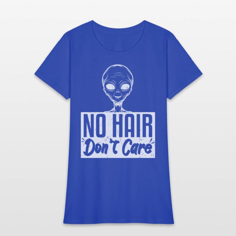 No Hair Dont Care Funny Bald Head