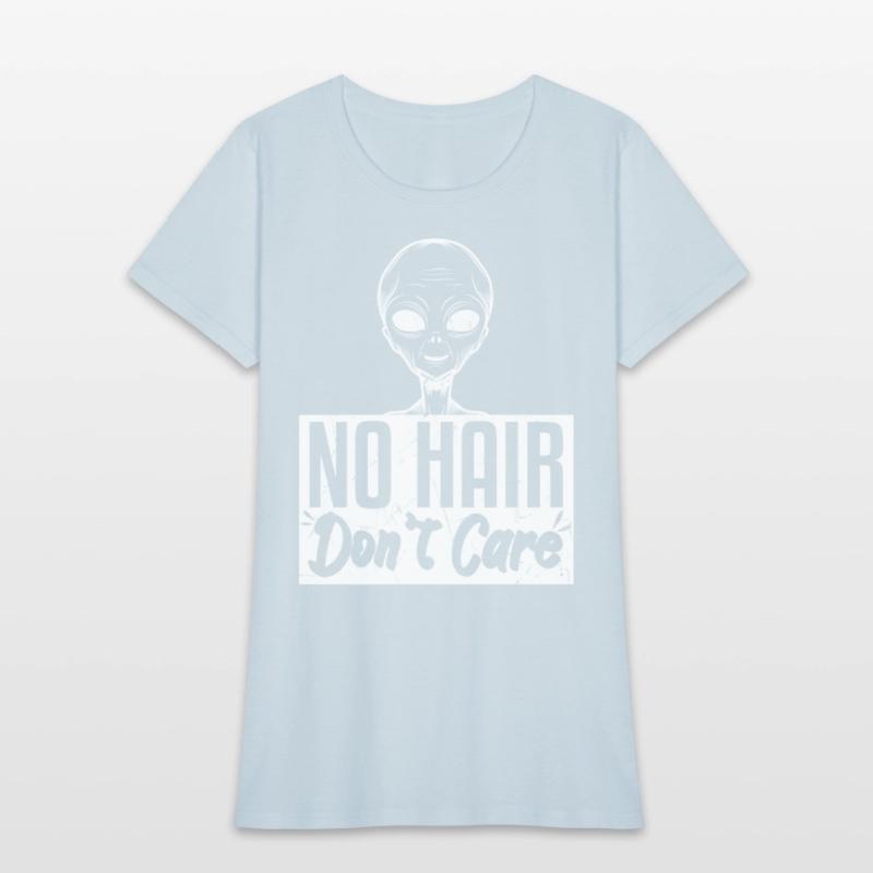 No Hair Dont Care Funny Bald Head