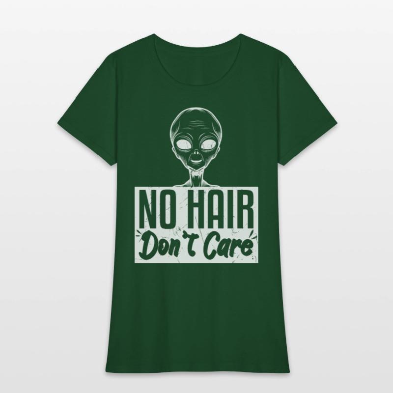 No Hair Dont Care Funny Bald Head