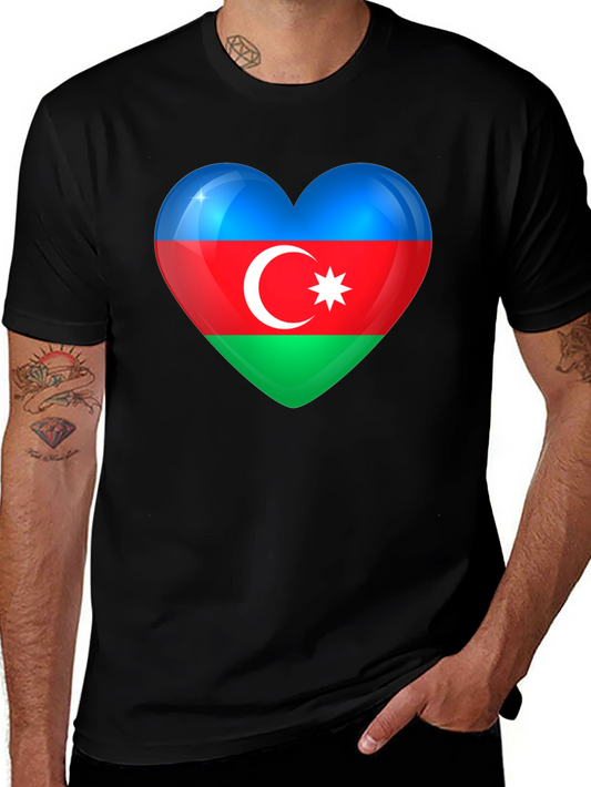 Azerbaijan Flag Heart T-Shirt