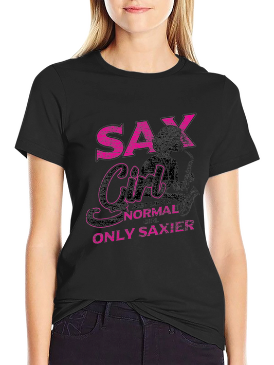 Sax Girl T-Shirt: Unique Saxophone Player Design Tee