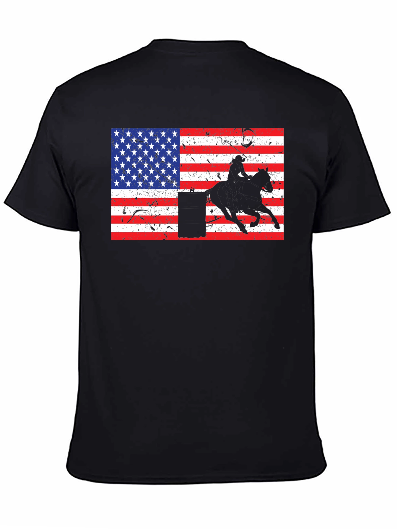 American Flag Barrel Racing T-Shirt