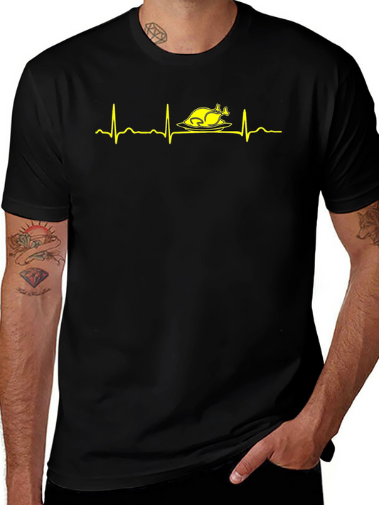 Turkey Heartbeat T-Shirt - Thanksgiving Dinner Tee