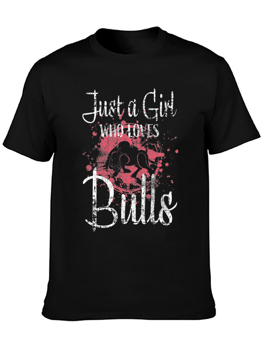 Just A Girl Who Loves Bulls T-Shirt
