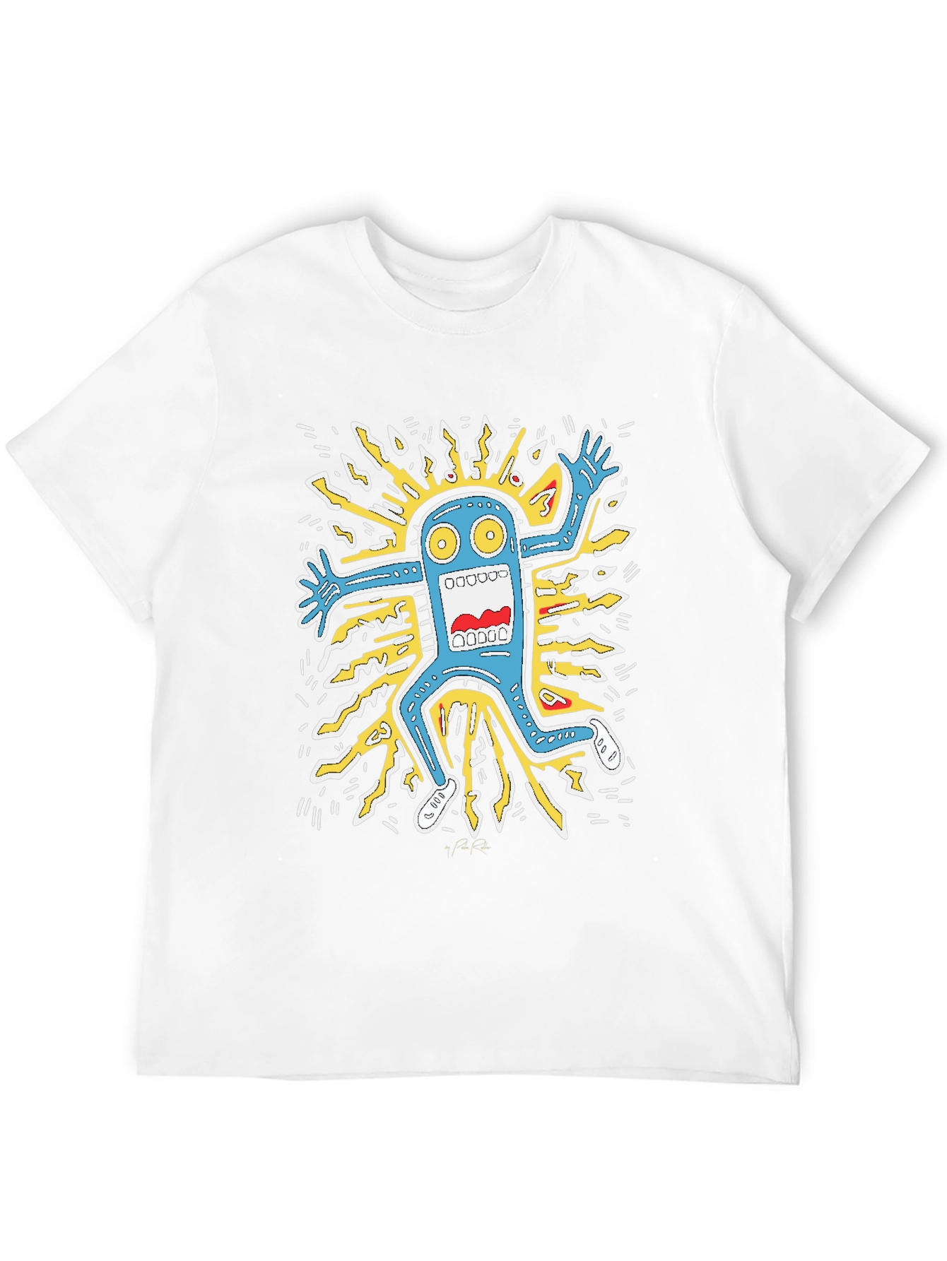 Monster Graphic Tee - Bold Black Cotton T-Shirt