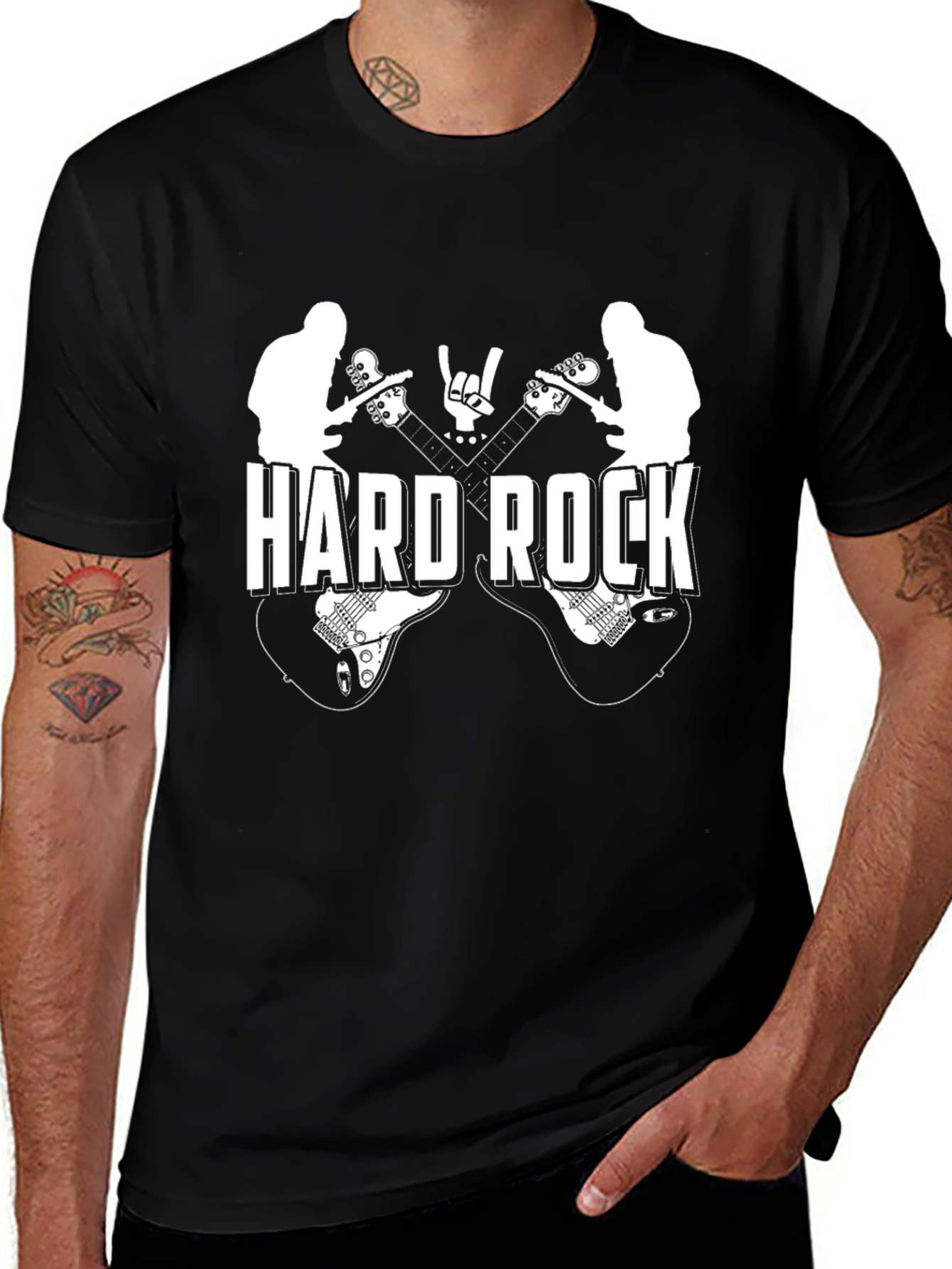 Hard Rock Music T-Shirt - Black Graphic Tee