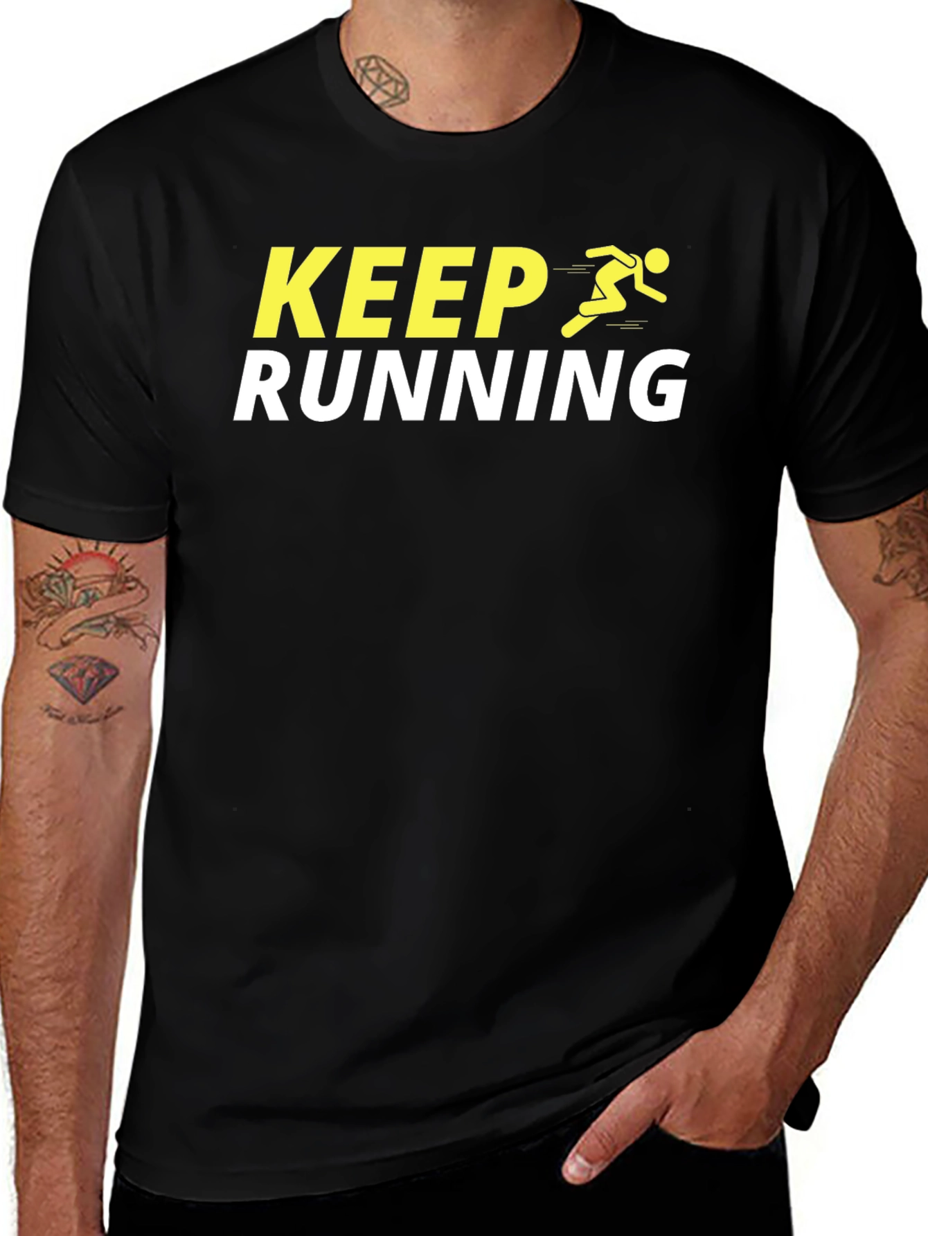 Keep Running Graphic Tee - Motivational Activewear