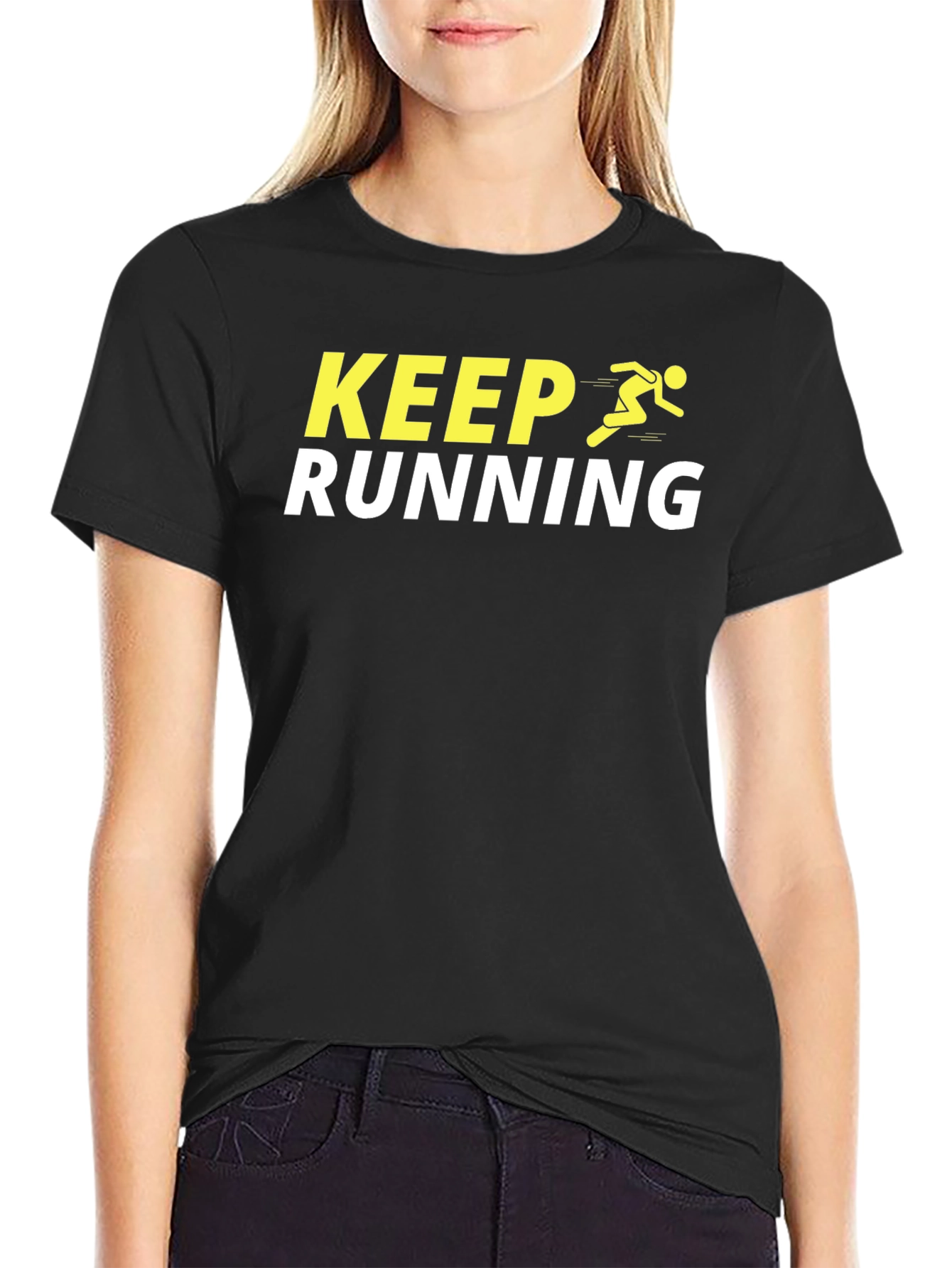 Keep Running Graphic Tee - Motivational Activewear