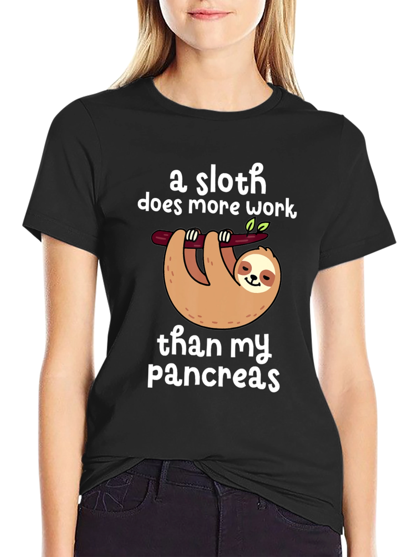 Sloth Pancreas Humor T-Shirt