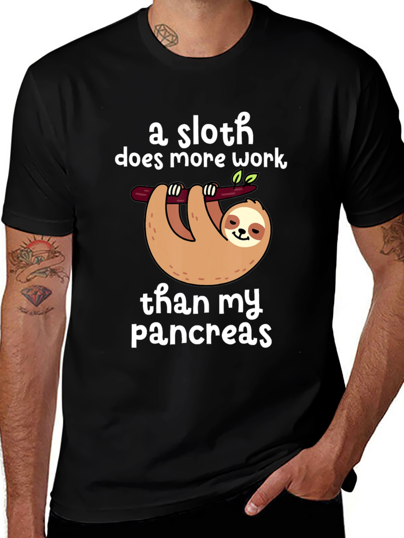 Sloth Pancreas Humor T-Shirt