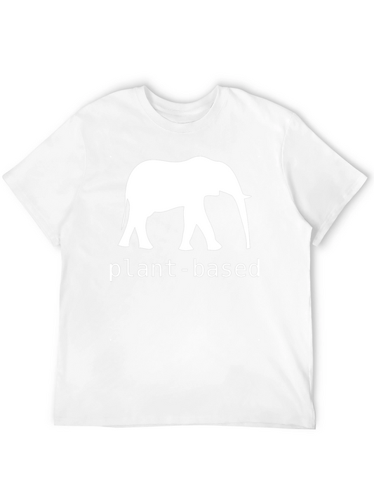 Plant-Based Elephant Graphic Tee - Unisex Casual Top