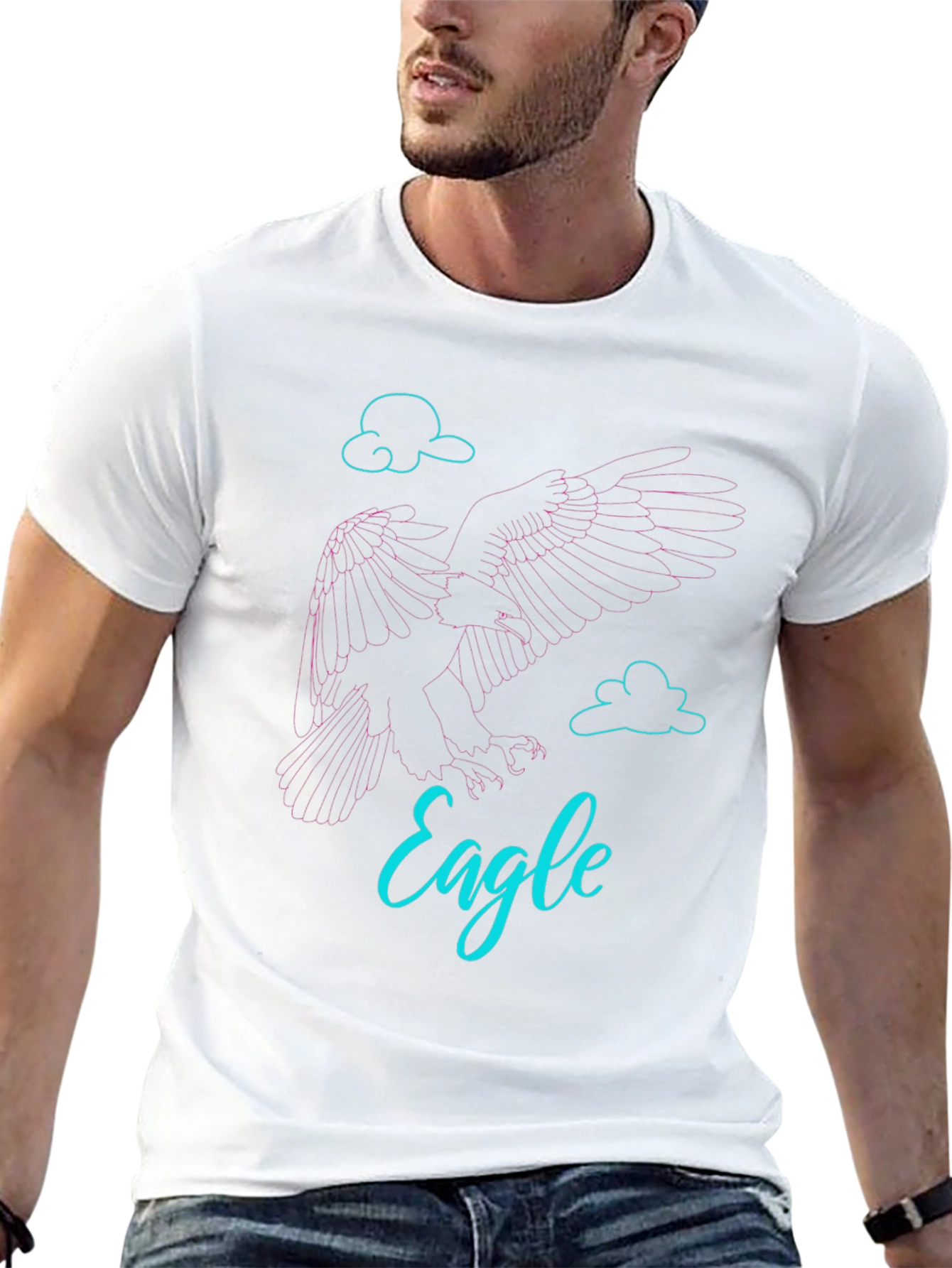 Eagle Graphic Tee - Stylish Mens Black T-Shirt