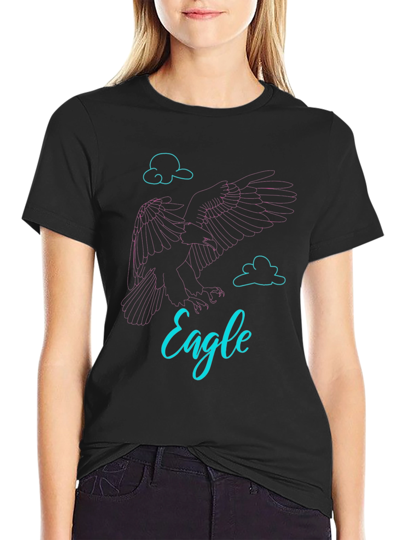 Eagle Graphic Tee - Stylish Mens Black T-Shirt