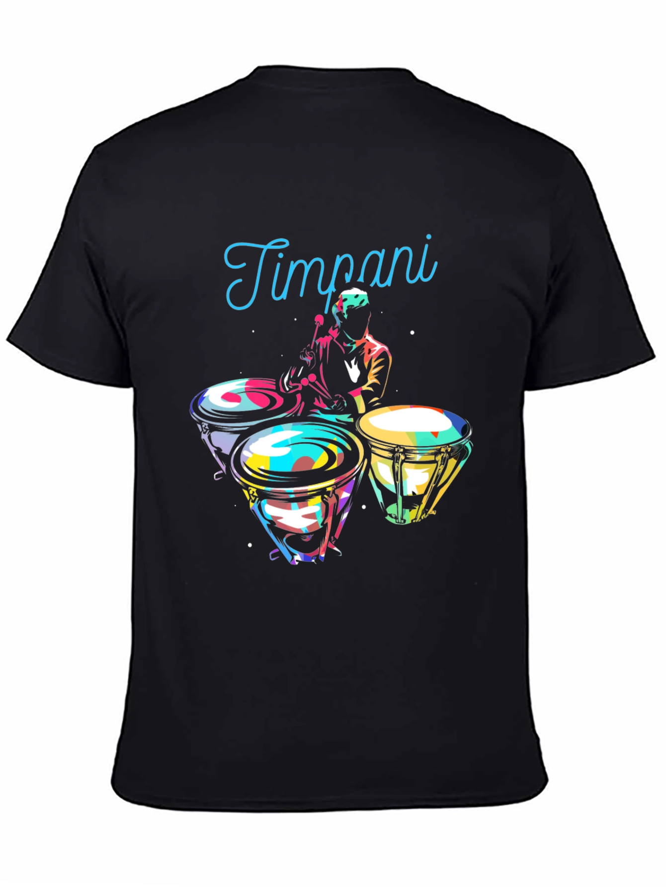 Timpani Drummer Graphic Tee - Black Music Shirt