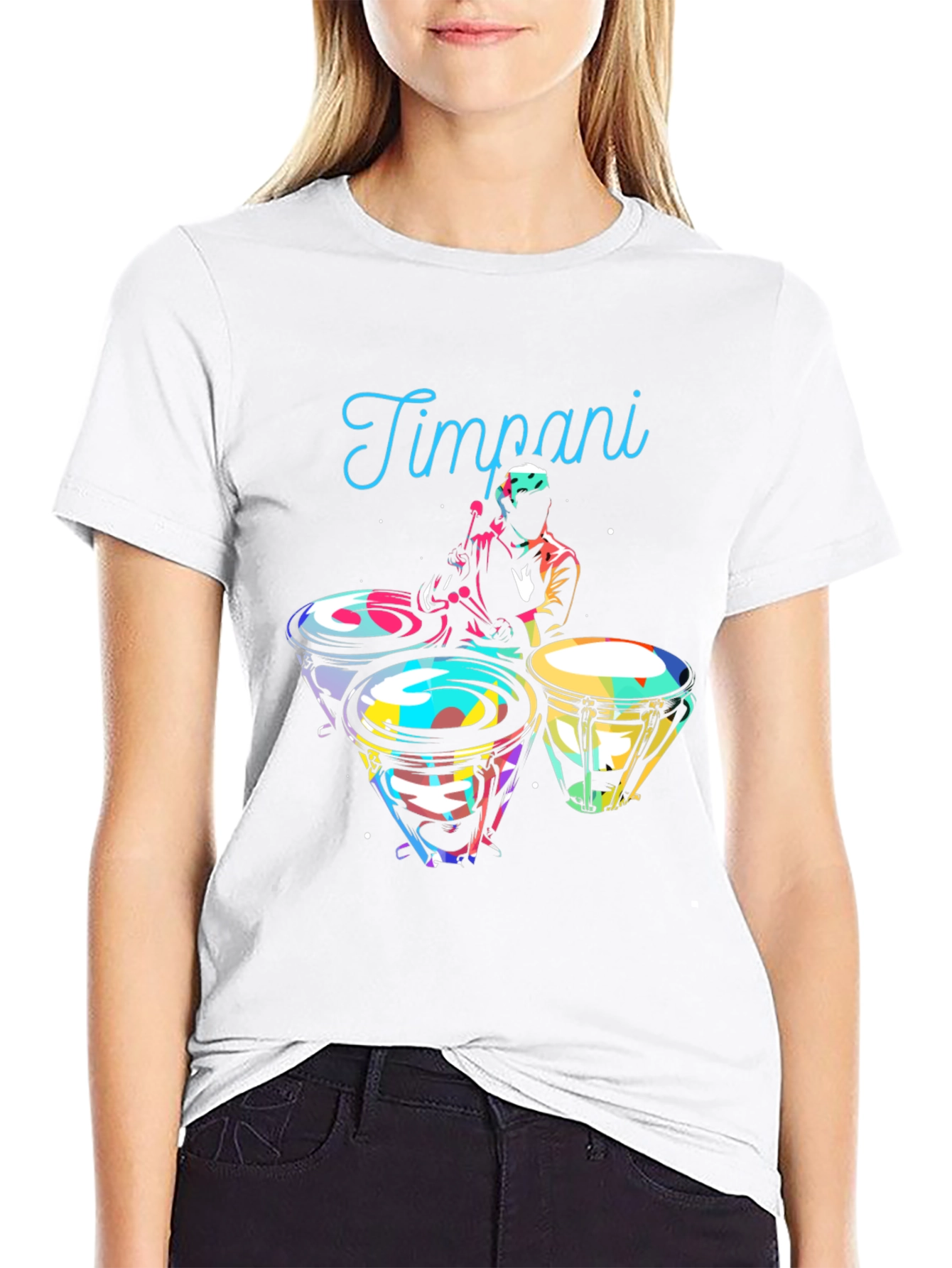 Timpani Drummer Graphic Tee - Black Music Shirt