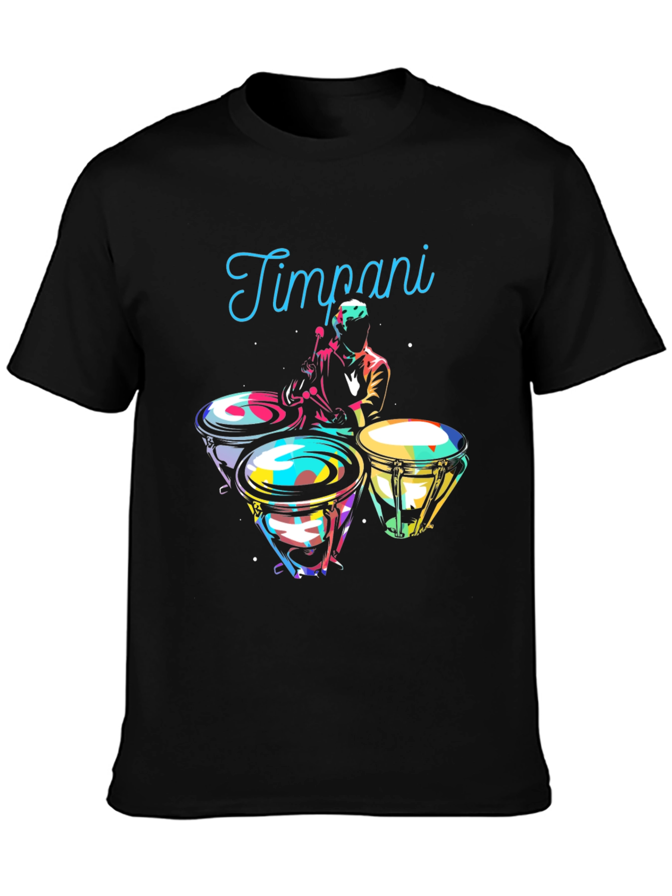 Timpani Drummer Graphic Tee - Black Music Shirt