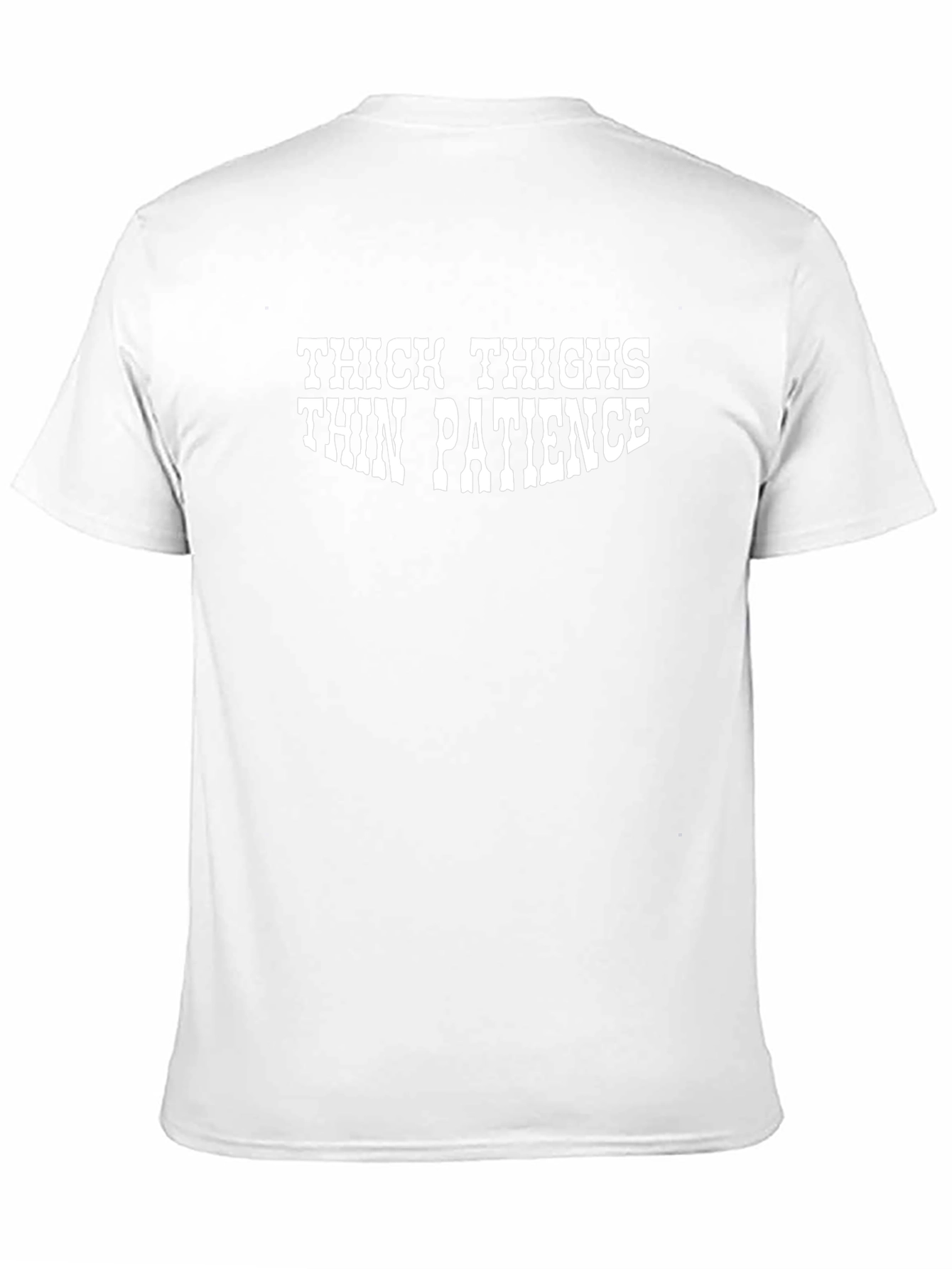 Thick Thighs Thin Patience Black Graphic T-Shirt