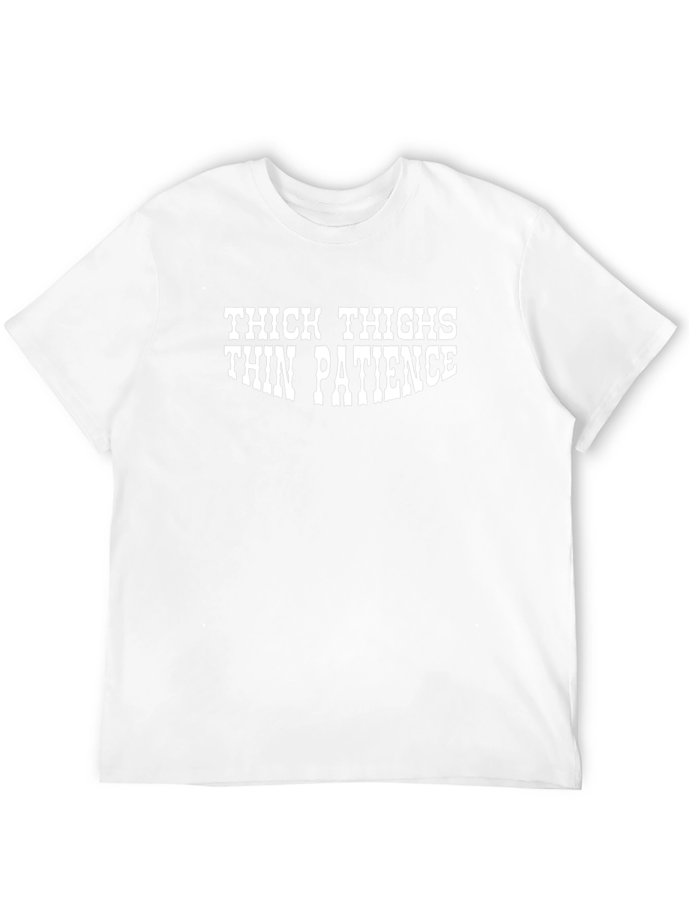 Thick Thighs Thin Patience Black Graphic T-Shirt