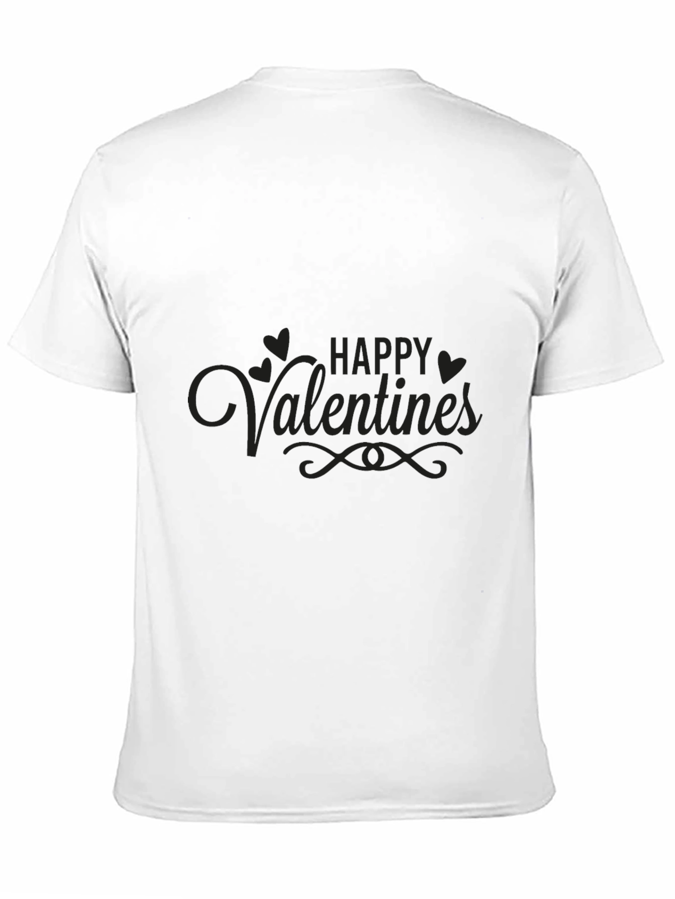 Mens Black Happy Valentines T-Shirt