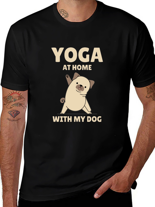 Yoga Pug T-Shirt - At Home With My Dog