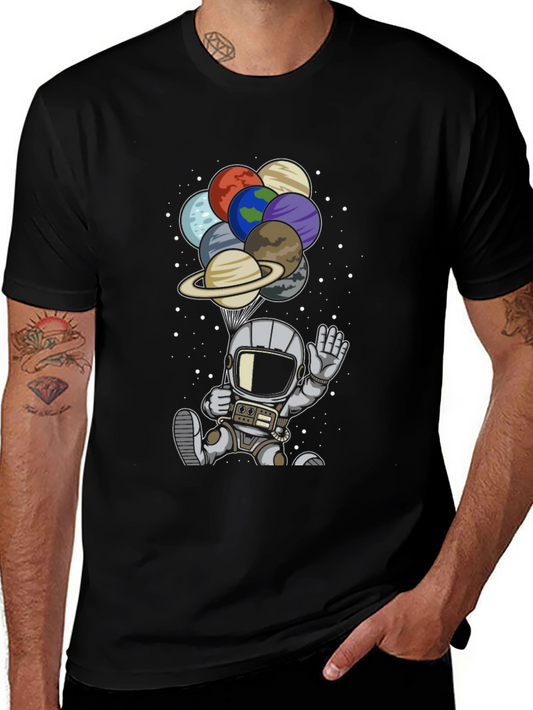 Astronaut Planet Balloon Graphic Tee
