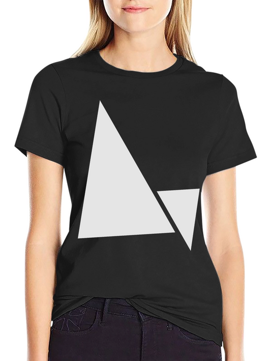 Abstract Geometric Triangle Graphic Tee - Modern Casual Wear