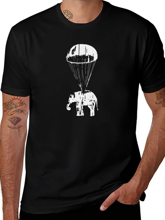 Elephant Parachute Graphic T-Shirt