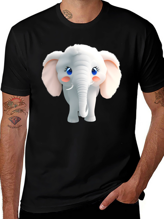 Cute Elephant Graphic Tee - Soft Cotton Blend