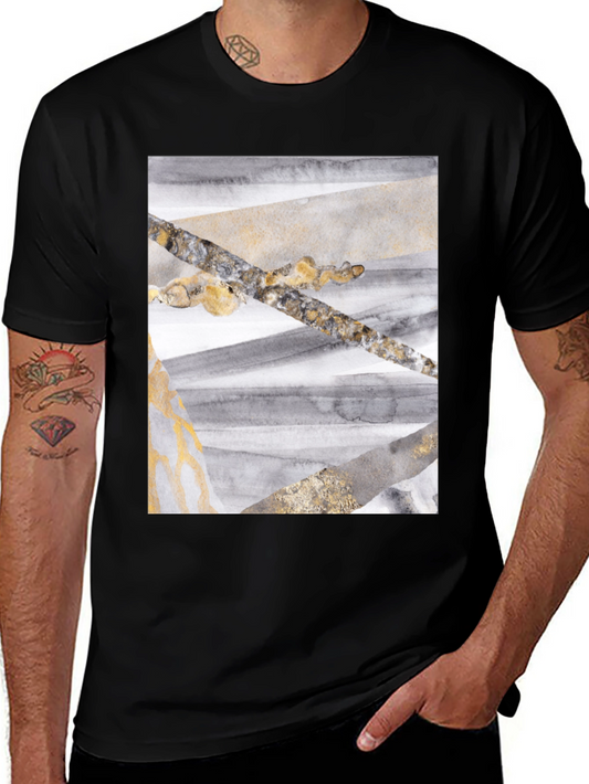Abstract Watercolor Graphic Tee - Stylish Casual Wear