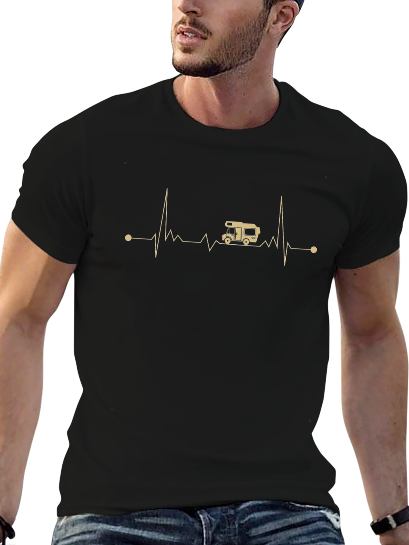 RV Heartbeat T-Shirt - Camping Lover Tee