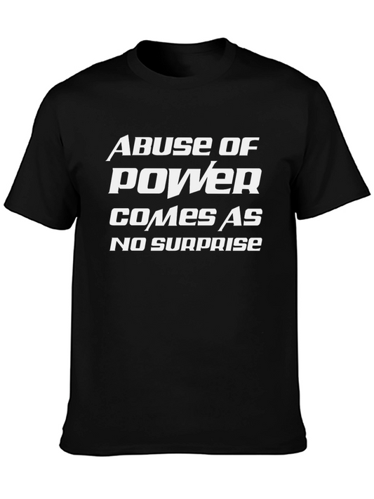 Abuse of Power Graphic Tee - Black Cotton T-Shirt