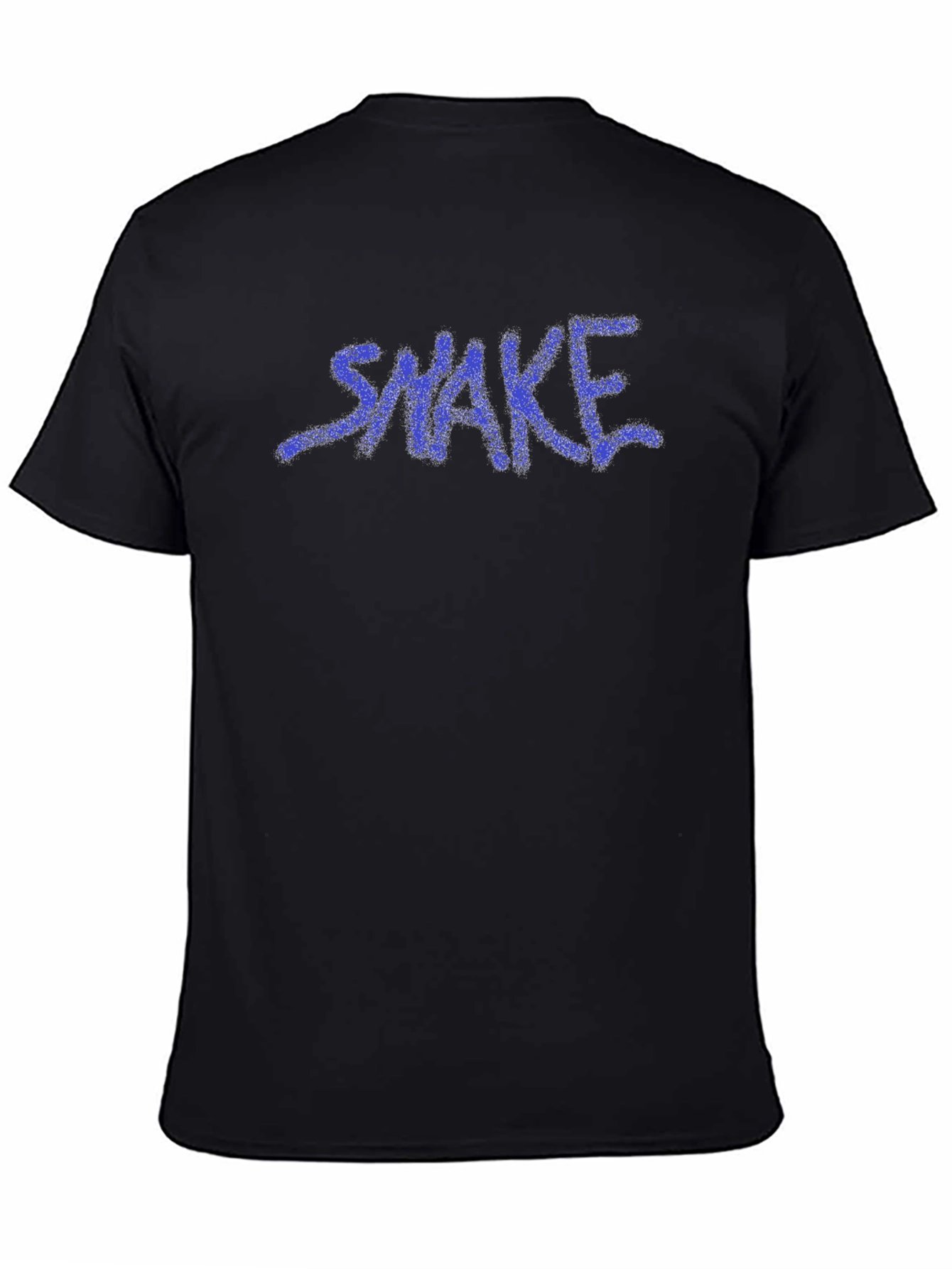 Mens Black T-Shirt with Graffiti Style SNAKE Graphic