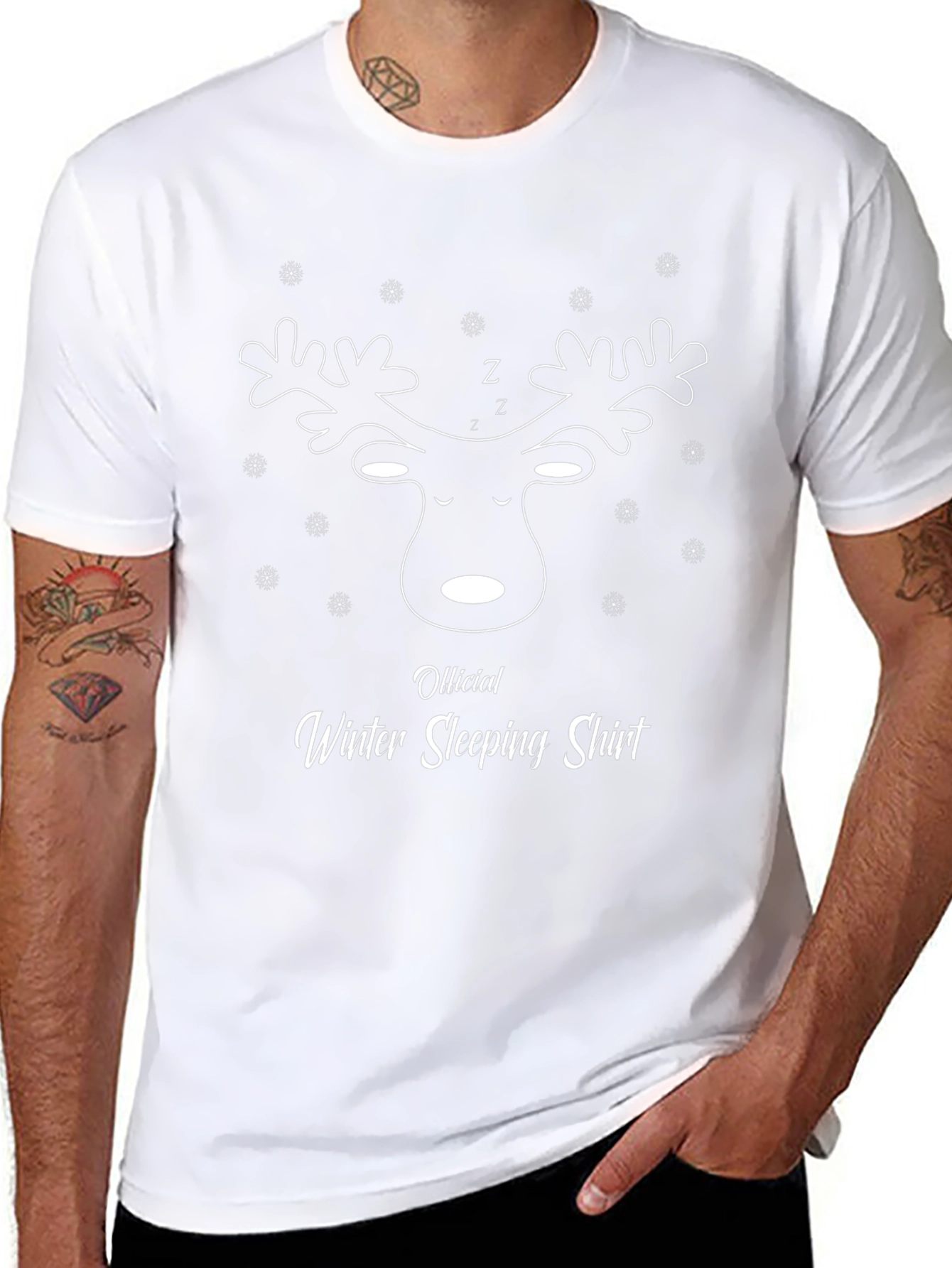 Official Winter Sleeping Shirt - Reindeer Graphic Tee