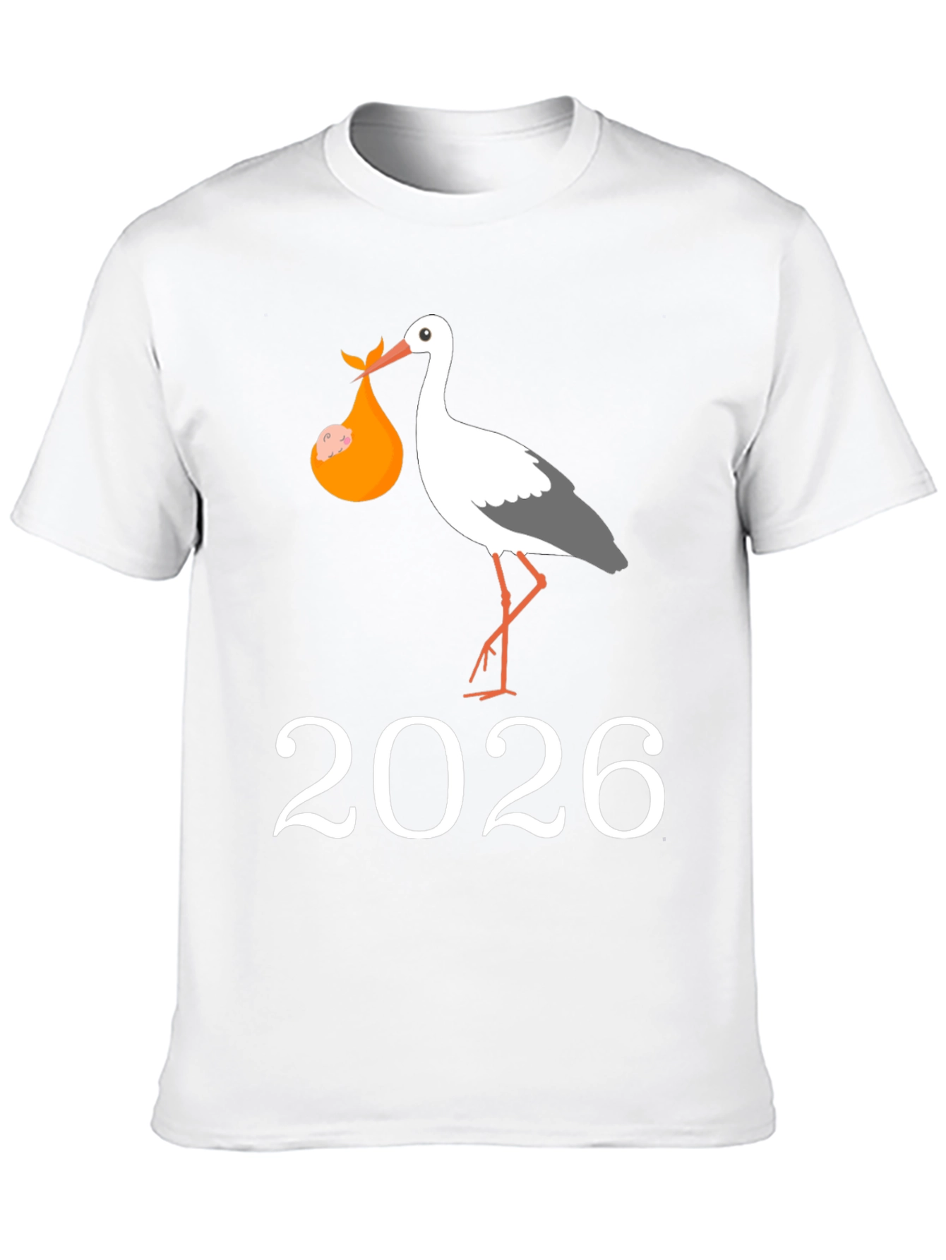 Stork Baby Arrival 2026 T-Shirt