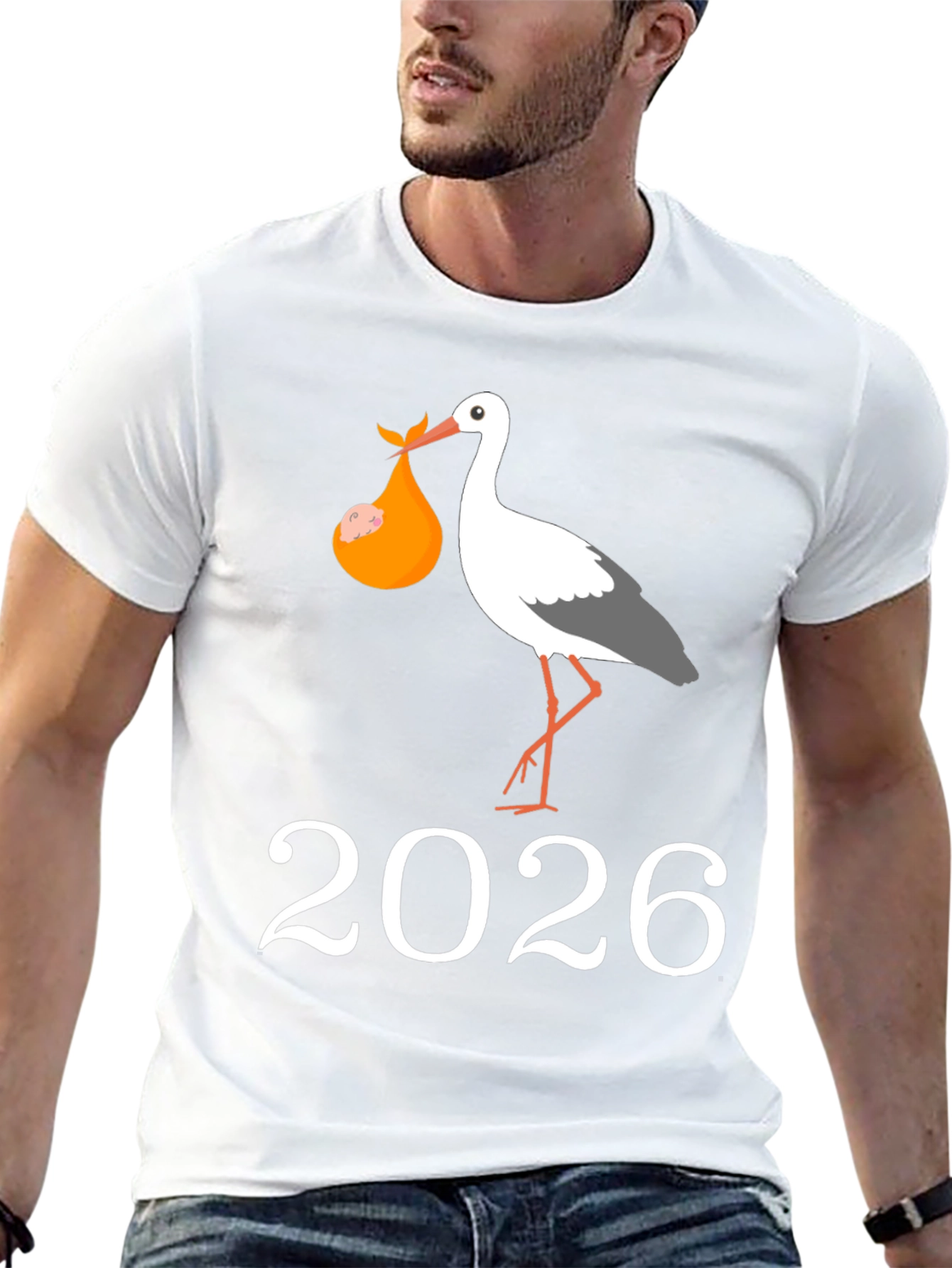Stork Baby Arrival 2026 T-Shirt