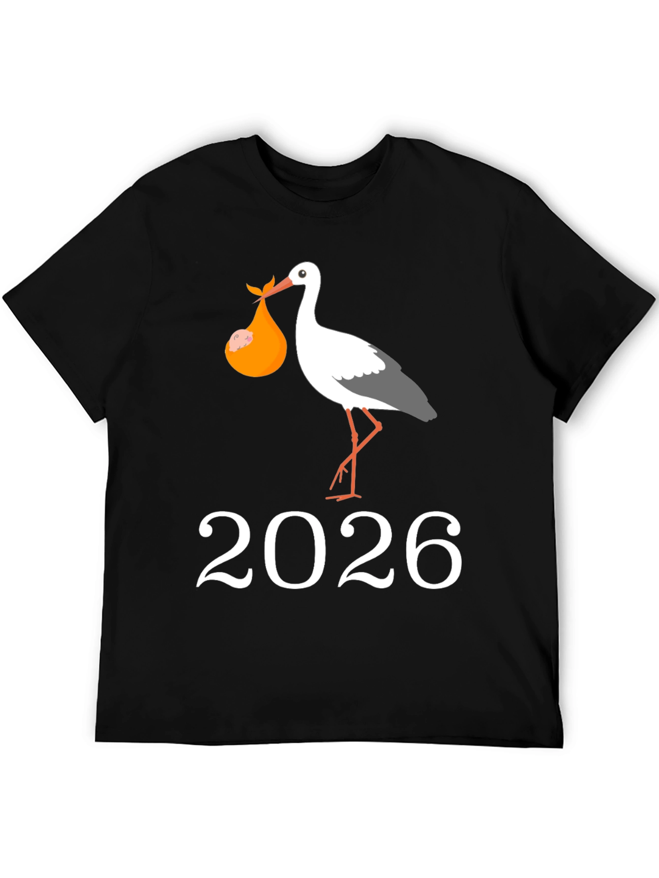 Stork Baby Arrival 2026 T-Shirt