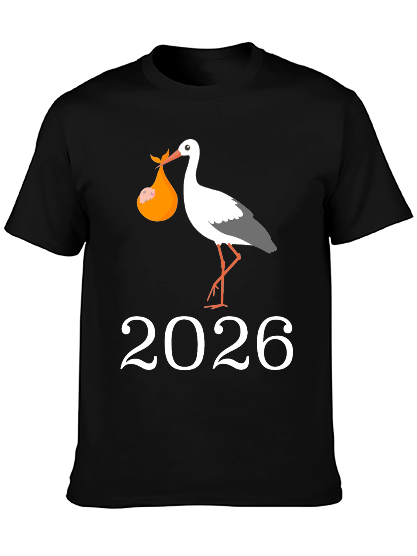 Stork Baby Arrival 2026 T-Shirt