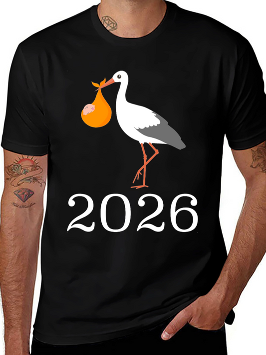 Stork Baby Arrival 2026 T-Shirt