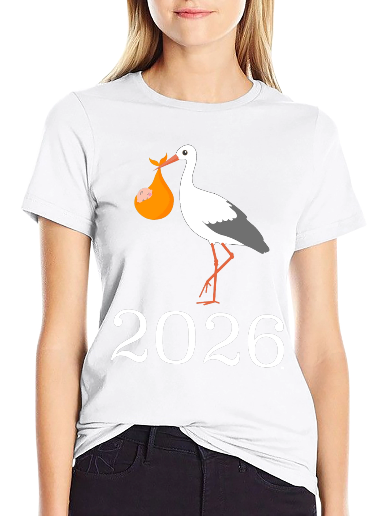 Stork Baby Arrival 2026 T-Shirt