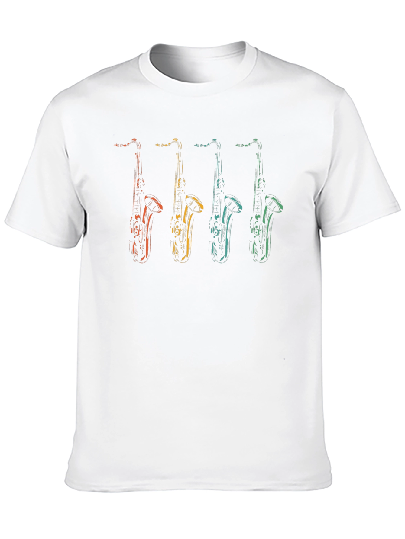 Saxophone Graphic T-Shirt - Retro Music Tee