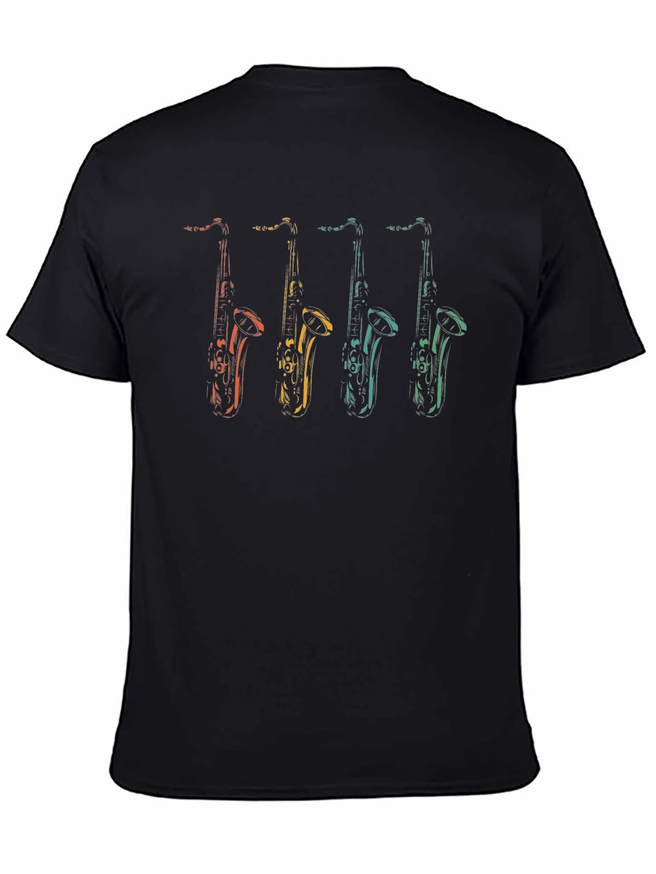 Saxophone Graphic T-Shirt - Retro Music Tee