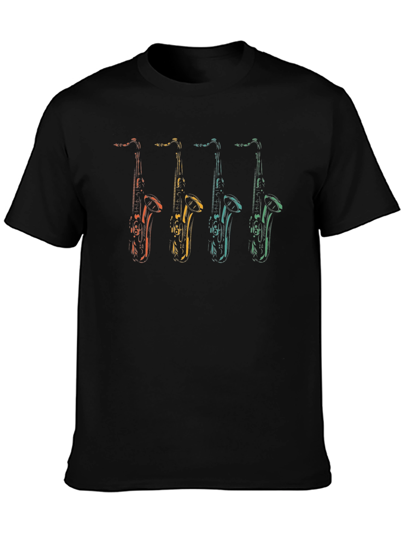 Saxophone Graphic T-Shirt - Retro Music Tee
