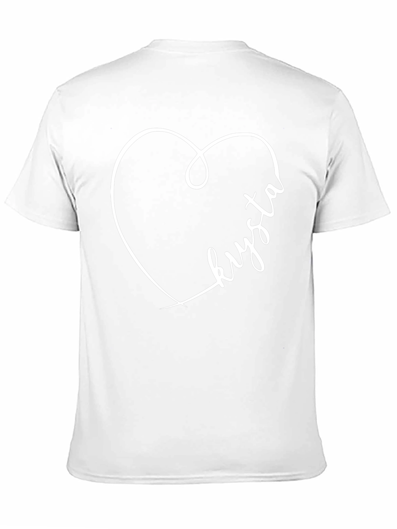Custom Name Heart Graphic T-Shirt - Black