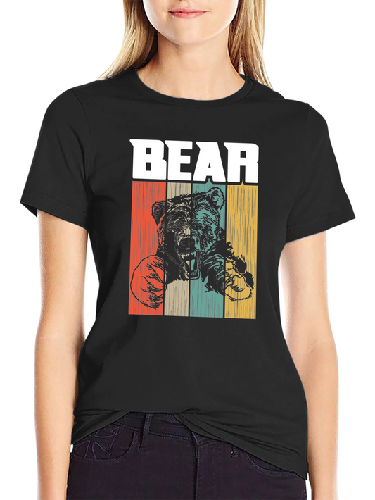 Vintage Style Bear Graphic T-Shirt