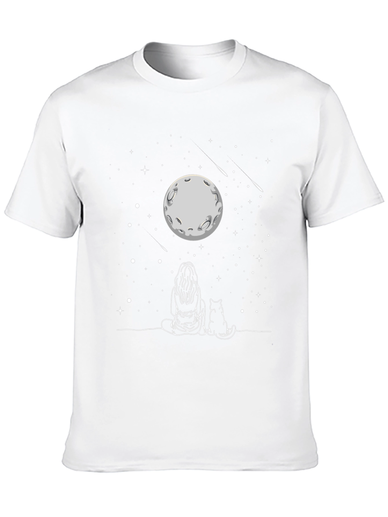 Moon Gazing Cat T-Shirt -  Unisex Tee
