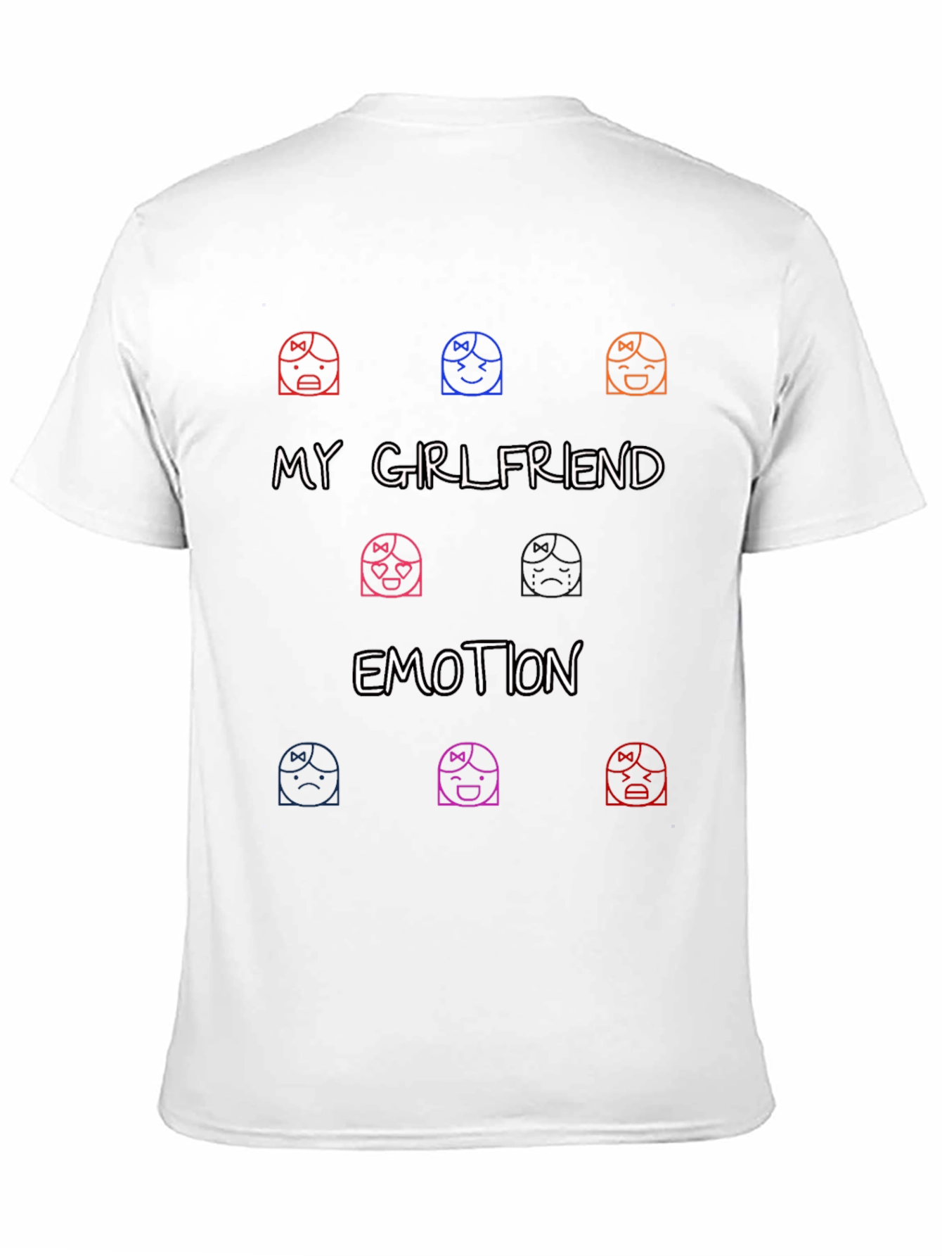 My Girlfriend Emotion Graphic Tee - Black T-Shirt