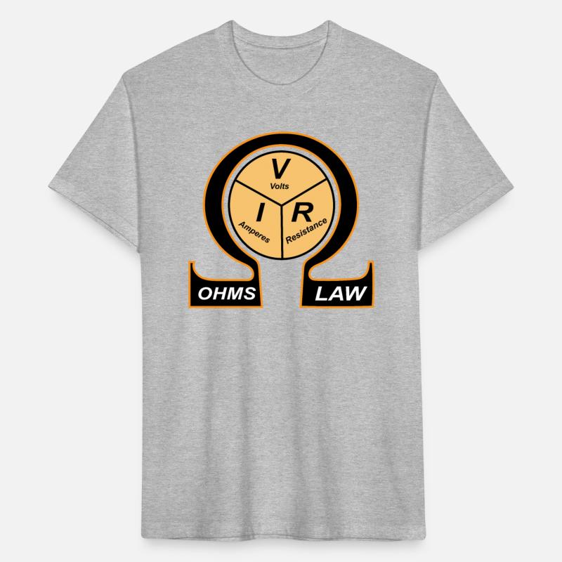 ohm law symbol formula Triangle T-shirts engineers